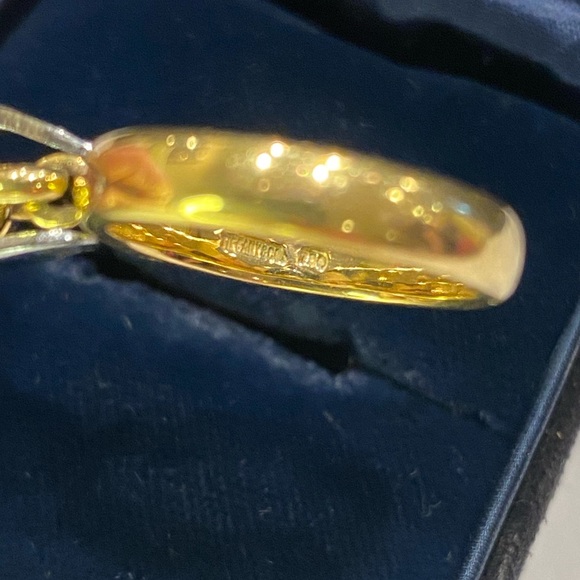 Tiffany & Co. Fascination Pearl 18k Yellow Gold Drop Charm Band Ring - Picture 5 of 10